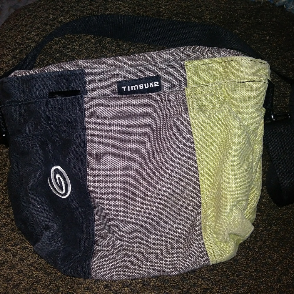 TimBuk2 green black brown tote or shoulder bag
